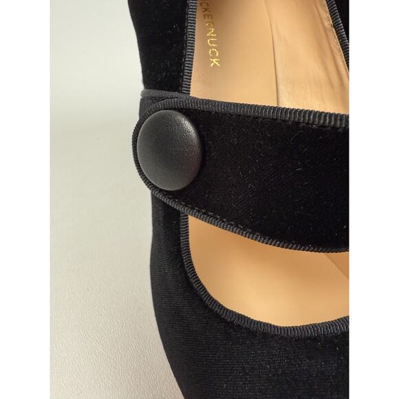 Tuckernuck Black Velvet Ellie Mary Jane Block Heels Size 9 - Picture 3 of 10
